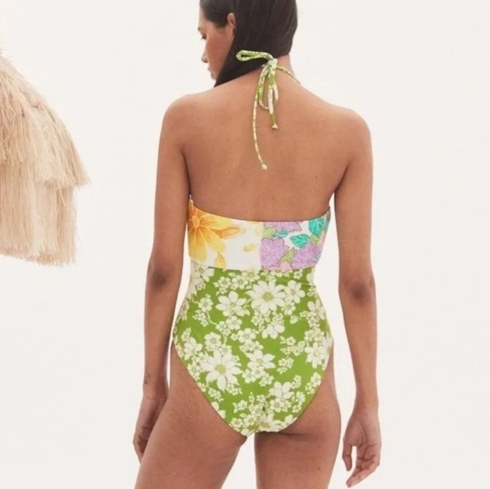 ALEMAIS Elora Ruched One Piece Swimsuit Small $240